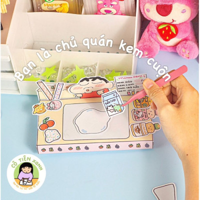 Bộ Tranh Tương Tác Cô Tiên Xanh - Xe Kem Cuộn