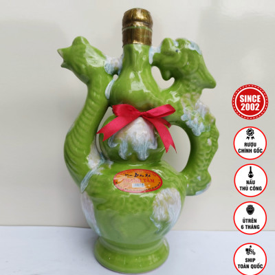 Đặc Sản Bình Định - Rượu Bàu Đá Thành Tâm Long Phụng (Màu xanh ngọc) 650ml - OCOP 3 Sao