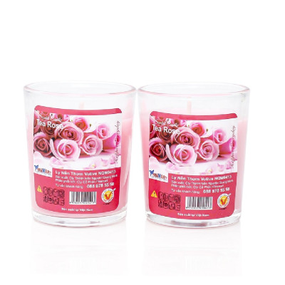 Hộp 6 ly nến thơm votive Eden Candle FTRAMART EDC0016 Tea Rose (Hương hoa hồng)