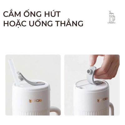 Máy xay sinh tố Ankale di động cầm tay xay được đá thế hệ mới dung tích 400ml 10 lưỡi cắt thép không rỉ động cơ 80W, hàng chính hãng