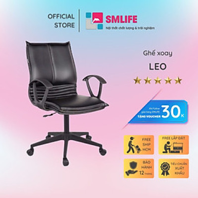 Ghế xoay nhân viên bọc vải SMLIFE Leo
