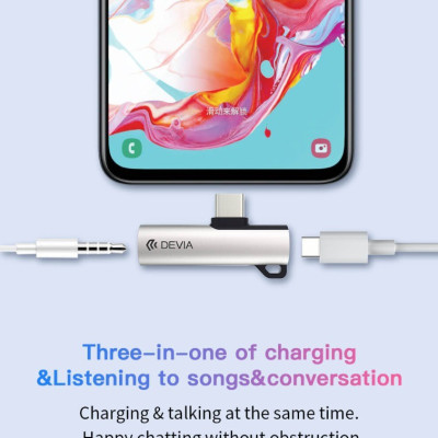 Bộ chuyển đổi Devia Smart từ TypeC sang TypeC & DC3.5- Hàng chính hãng