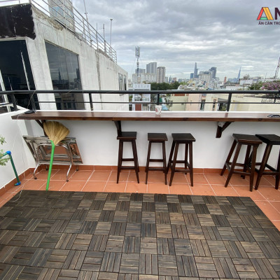 Vỉ Gỗ Lót Sàn Ban Công Thương Hiệu ANKAN Gu Màu Đen 12 Nan, Ván Sàn Gỗ Tự Nhiên, Sân Vườn, Hồ Bơi, Phòng Spa, Siêu Bền, Chịu Nước Tốt, Chống Trơn Trượt, Tiêu Chuẩn Xuất Khẩu (1 Vỉ) - Hàng Chính Hãng