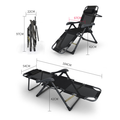 Ghế xếp thư giãn cao cấp SUMIKA 168 - Có thể ngã thành giường nằm, vải lưới Textilene thoáng khí, gối có thể tháo rời, tải trọng 300kg, khung ghế bằng thép không gỉ, đế chống trượt