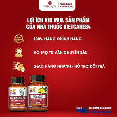 COMBO TIỀN MÃN KINH: Viên Nội Tiết Hyper Evening Primrose Oil 60 Viên+ Canxi Hữu Cơ Nutri Seaweed Calcium 60 Viên