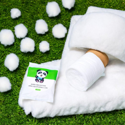 10 Viên Khăn Nén Beyaki Du Lịch Hoặc Công Tác Vải Bông Dày Dặn Êm Mịn 24x40 cm