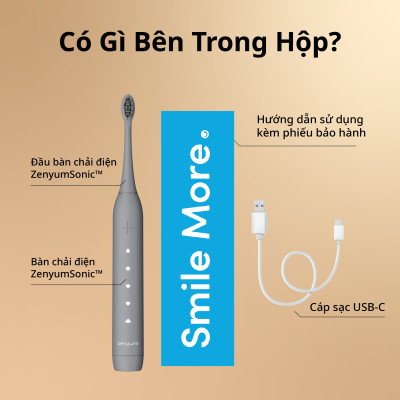 Bàn Chải Điện Zenyum Sonic MỚI 2.0 Màu Tím- Công Nghệ Singapore