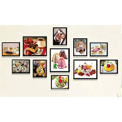Bộ tranh ảnh treo tường bánh và kem KA194