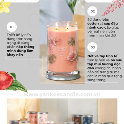 Nến ly tròn sáp đậu nành Yankee Candle size L (567g) - Bayside Cedar