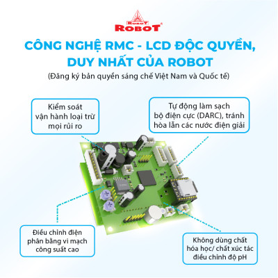 Máy Lọc Nước Điện Giải iON Kiềm ROBOT iONSmart 911 Nóng Thông Minh - Hàng Chính Hãng