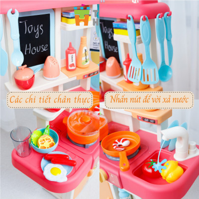 Đồ chơi nấu ăn cho bé/ bộ nhà bếp nấu nướng có vòi nước và bảng vẽ Toyshouse  889-169: đồ chơi hướng nghiệp cho bé