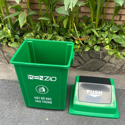 THÙNG RÁC NHỰA NẮP LẬT 40 LÍT KENZIO