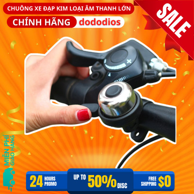 Còi chuông xe đạp thể thao âm thanh vang lớn bằng kim loại phù hợp mọi dòng xe tiện dụng - Hàng chính hãng dododios