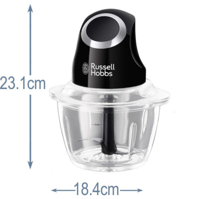 Máy Xay Mini cầm tay Russell Hobbs 24660-56 công suất 200W dung tích 1L, thiết kế nhỏ gọn, tiện dụng - Hàng chính hãng nhập khẩu
