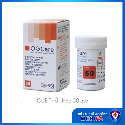 Hộp 50 que thử đường huyết dùng cho máy đo đường huyết OGCare
