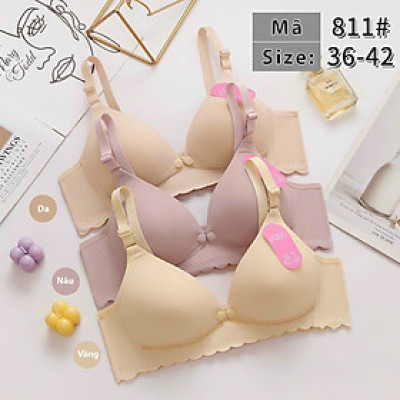 Combo 3 Áo lót ngực cho bà bầu và cho bé con bú mở khuy không gọng chống chảy xệ kháng khuẩn áo chip LỤA TĂM 