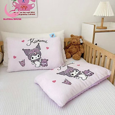 Gối nhung cho bé Katina House, 30x45cm cho bé 1-5 tuổi, gối mềm mại thoáng mát