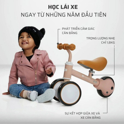 Xe chòi chân 3 bánh Kinderkraft Cutie2 cho bé từ 1 tuổi đến 25kg - Hàng chính hãng