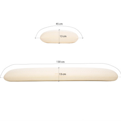 Gối Đôi Cao Su Liên Á Oval 45x130x13cm - Gối Uyên Ương Cao Su Thiên Nhiên 100% Chính hãng