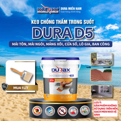 [Hàng Chính Hãng - BH 2 Năm]Keo chống thấm DURAX trong suốt - Chống thấm nền gạch, gỗ công nghiệp(DUARX trong suốt 18 kg)