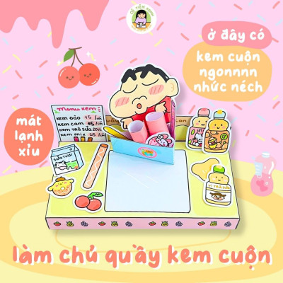 Bộ Tranh Tương Tác Cô Tiên Xanh - Xe Kem Cuộn