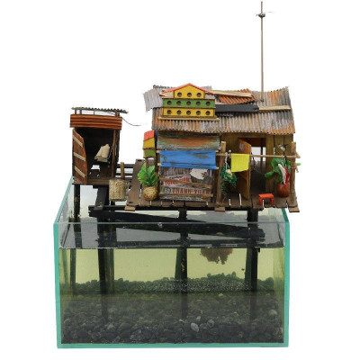 Mô Hình Gỗ Tự lắp ráp DIY Sài Gòn Xưa Ký Ức Tuổi Thơ - Thế Giới Tí Hon - Xóm Nhà Sàn - NS04