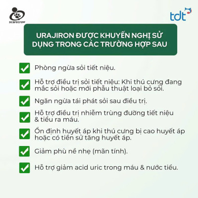 Sản phẩm hỗ trợ sức khoẻ hệ tiết niệu cho thú cưng URAJIRON SCARECROW - Nhập khẩu Nhật Bản [ Lọ 60 viên ]