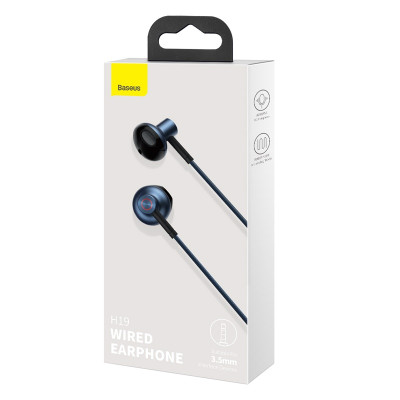 Tai nghe AUX 3.5mm Baseus Encok H19 Wired Earphone-Hàng Chính Hãng Baseus