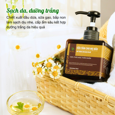 Sữa Tắm Thảo Mộc Mềm Mại, Sáng Hồng Da Cho Mẹ Bầu Wonmom 250ml