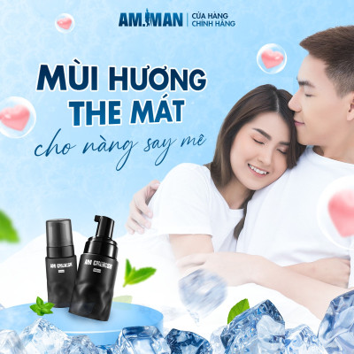 Bọt vệ sinh nam AM-MAN AM CHERISH 120ml kháng khuẩn hương nước hoa cao cấp