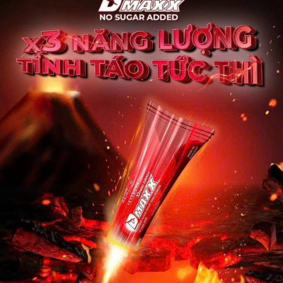 DMAXX thức uống bổ sung vitamin năng lượng không đường DAMODE 44 gói màu đỏ mỗi gói 2,2gr
