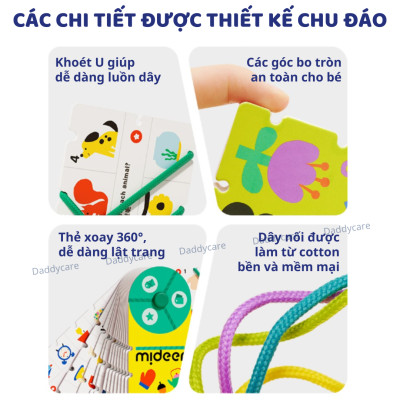 Bộ thẻ học thông minh cho bé Mideer Match & Connect Play Book