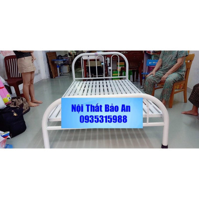 Giường sắt kiểu đơn giản nhiều kích thước từ 1m đến 1m8 - Nội Thất Bảo An