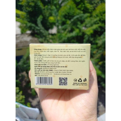 Muối tắm bé tràm trà Bảo Nhiên hộp 200gr