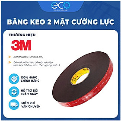 Băng keo 3M 5962 cường lực siêu dính chịu nhiệt cao (12mmx5.5m)
