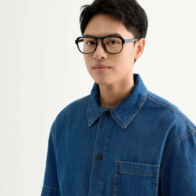 Áo sơ mi denim nam Form Loose - RT 10S25DSH001 | ROUTINE CÀ MAU