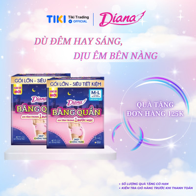 Bộ 2 Băng đêm dạng quần Diana size M-L 5 chiếc/gói