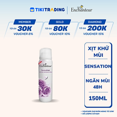 Xịt Khử Mùi Enchanteur Sensation (150ml)