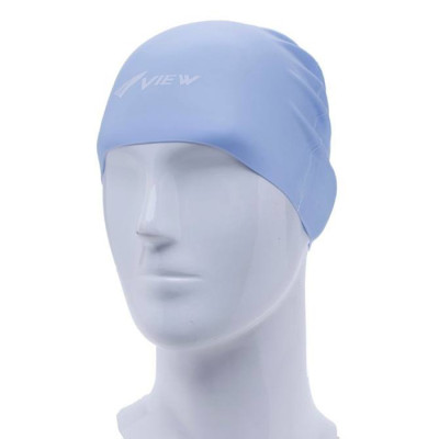 Bộ Kính Bơi VIEW V610 CLB (Xanh Trắng) Chống Sương Mù Chống tia UV Và Nón Bơi View V31 (Xanh nhạt) - Hàng chính hãng 100% sản xuất tại Nhật Bản