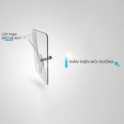 Miếng dán thanh chắn giường, Vít dán tường treo đồ không cần khoan đục, chịu tải cao, chắc chắn và tiện lợi