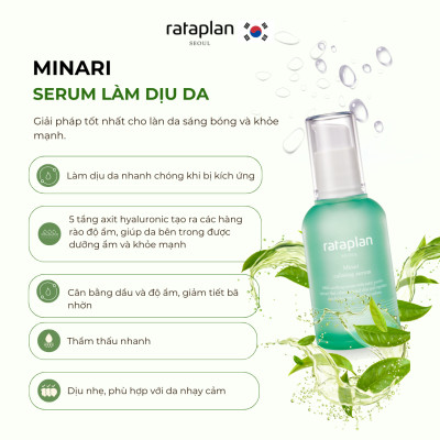 Serum làm dịu da Minari RATAPLAN không gây dị ứng, dưỡng ẩm sâu và tăng cường đàn hồi 50ml
