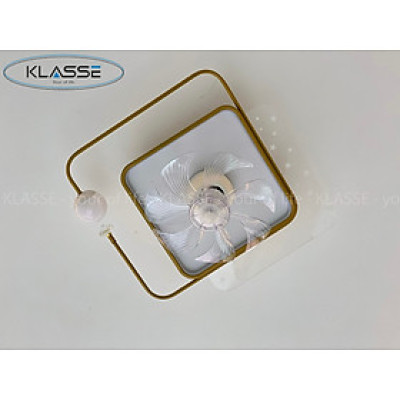 Quạt Đèn Ốp Trần Xoay 360 độ, có điều khiển từ xa, đèn 3 chế độ màu