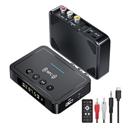 SOAIY Bộ Thu Phát Bluetooth 5.0 NFC FM 3 Trong 1 Có Màn Hình Led Hiển Thị Bluetooth M6 - Hàng Nhập Khẩu