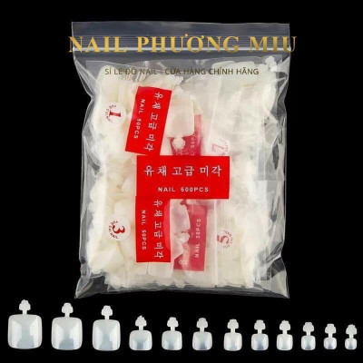 Túi Móng Úp Chân HSM Cao Cấp 500 Móng Đủ Size, Nhựa Dẻo Siêu Mỏng, Bám Keo Tốt, Form Chuẩn Cho Làm Nail giả Dễ Sử Dụng
