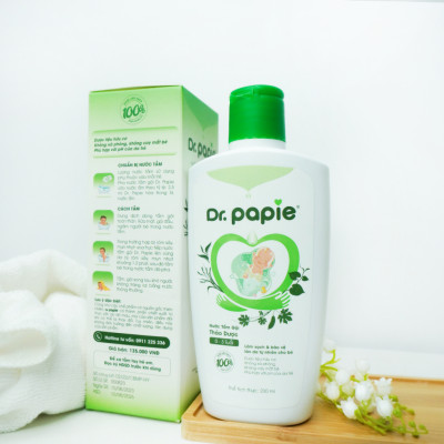 Mua Chai 230ml Nước Tắm gội Thảo Dược DR PAPIE Tặng 1 Khăn Sữa Cho Bé