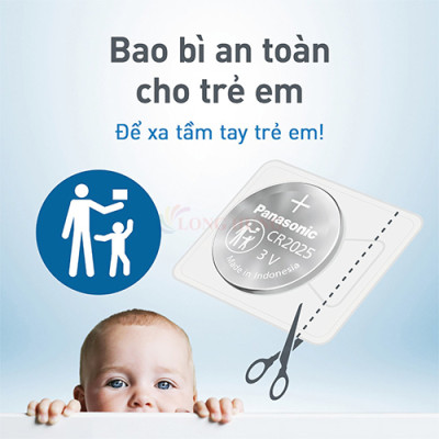 Vỉ Pin nút Panasonic 3V CR-2025/5BN (1 viên/5 viên) - Hàng chính hãng