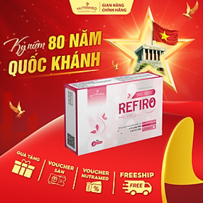 Viên uống Refiro hỗ trợ u xơ tử cung, u nang, u xơ tuyến vú lành tính (30 viên) - Nutramed