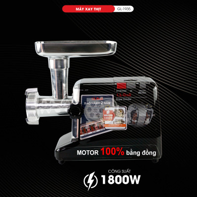 Máy xa thịt Gali GL-1935 - Công suất mạnh mẽ 1800W. Máy đùn thịt công nghiệp. Hàng chính hãng chất lượng cao. BH 24 Tháng