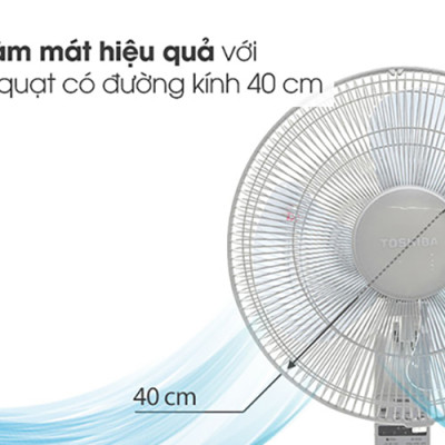 Quạt Treo Tường Toshiba F-WSA20(H)VN (55W) - Xám - Hàng chính hãng