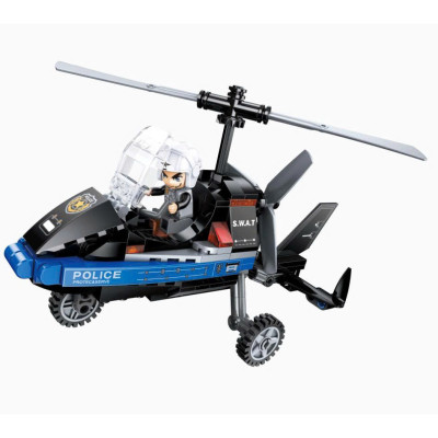 Đồ chơi - QMAN - 11021 Bộ đồ chơi xếp hình mô hình xe cảnh sát - giao mẫu ngẫu nhiên